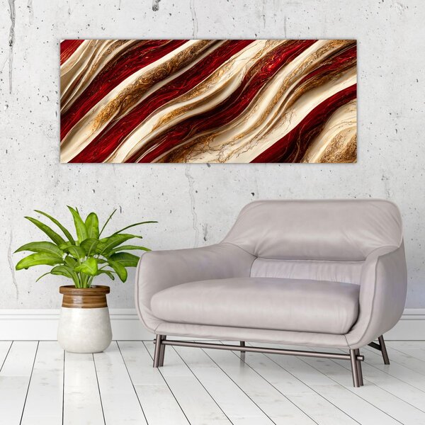Slika - Zlatno-bijela tekstura (120x50 cm)