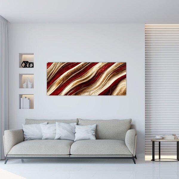 Slika - Zlatno-bijela tekstura (120x50 cm)