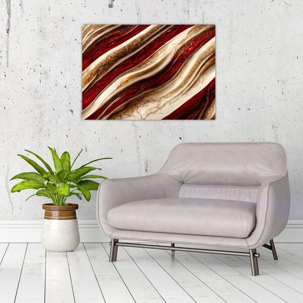 Slika - Zlatno-bijela tekstura (70x50 cm)