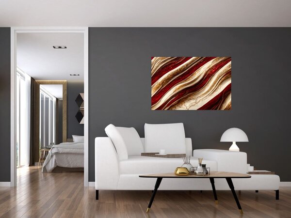 Slika - Zlatno-bijela tekstura (90x60 cm)