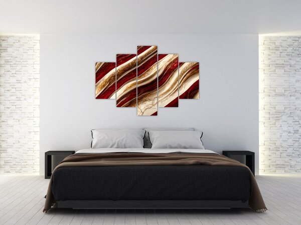 Slika - Zlatno-bijela tekstura (150x105 cm)