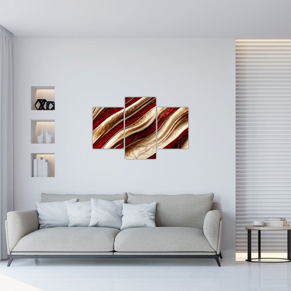 Slika - Zlatno-bijela tekstura (90x60 cm)