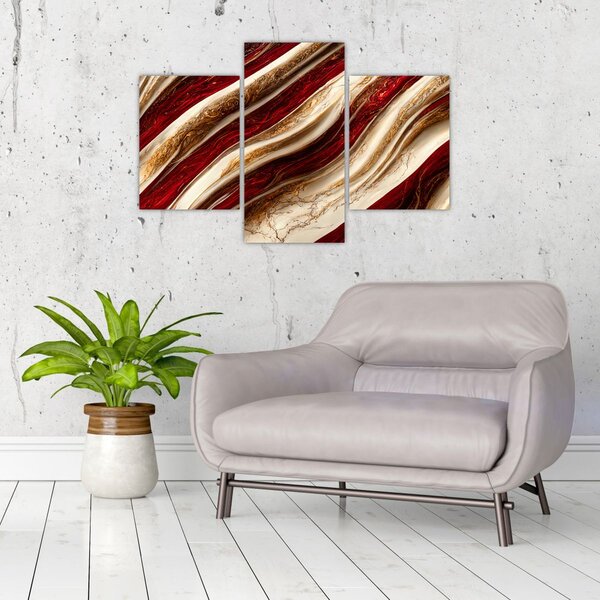 Slika - Zlatno-bijela tekstura (90x60 cm)