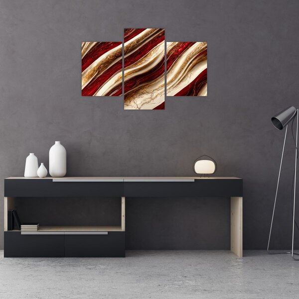 Slika - Zlatno-bijela tekstura (90x60 cm)