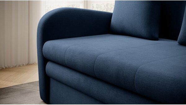 Plava baršunasti sklopiva sofa 130 cm Ario – ELTAP