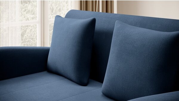 Plava baršunasti sklopiva sofa 130 cm Ario – ELTAP