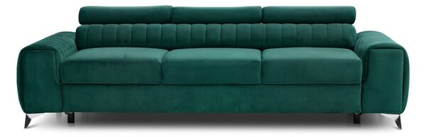 Zelena baršunasti sklopiva sofa 261 cm Laurence – ELTAP