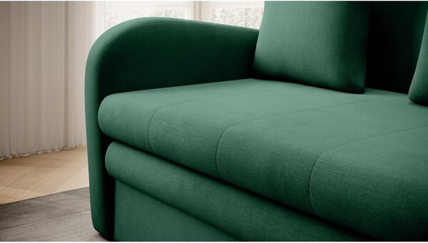 Zelena baršunasti sklopiva sofa 130 cm Ario – ELTAP