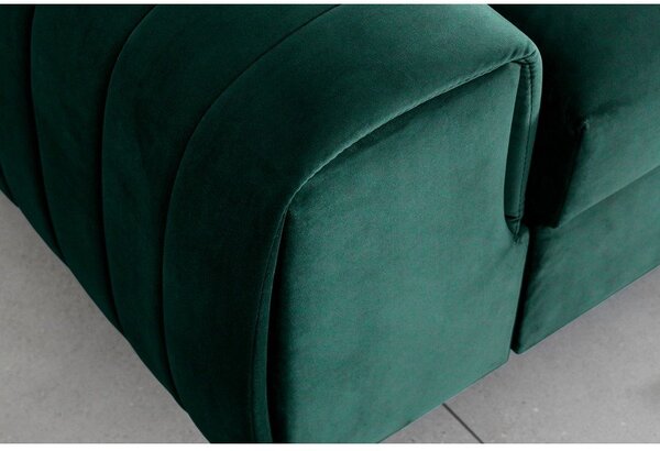 Zelena baršunasti sklopiva sofa 261 cm Laurence – ELTAP