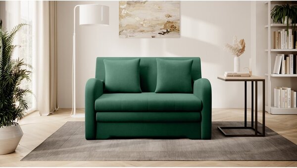 Zelena baršunasti sklopiva sofa 130 cm Ario – ELTAP