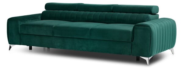 Zelena baršunasti sklopiva sofa 261 cm Laurence – ELTAP