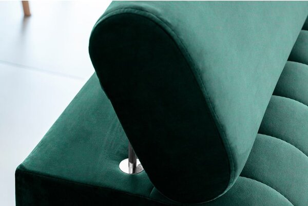 Zelena baršunasti sklopiva sofa 261 cm Laurence – ELTAP