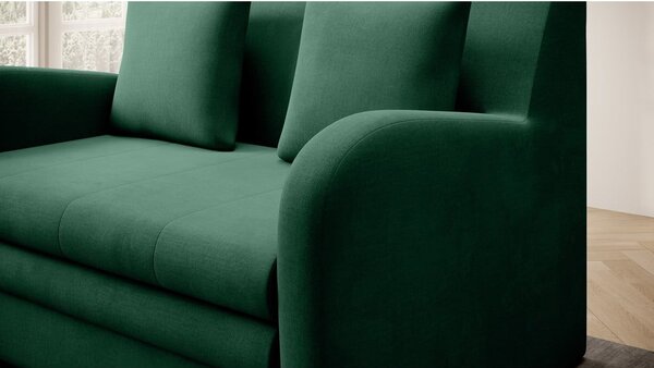 Zelena baršunasti sklopiva sofa 130 cm Ario – ELTAP