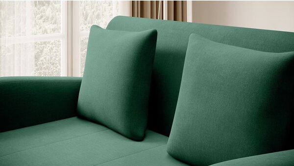 Zelena baršunasti sklopiva sofa 130 cm Ario – ELTAP
