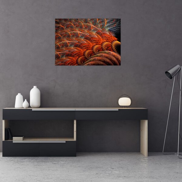 Slika - Apstraktna imitacija perja (70x50 cm)