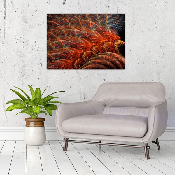 Slika - Apstraktna imitacija perja (70x50 cm)