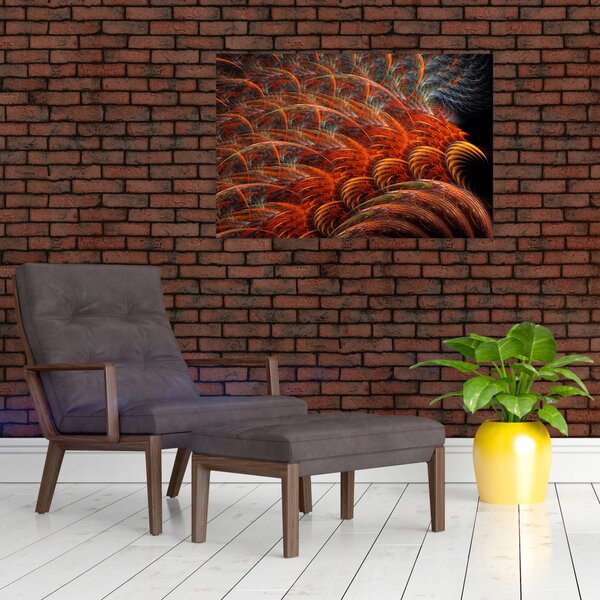 Slika - Apstraktna imitacija perja (90x60 cm)
