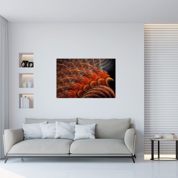 Slika - Apstraktna imitacija perja (90x60 cm)