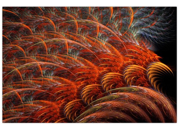 Slika - Apstraktna imitacija perja (90x60 cm)