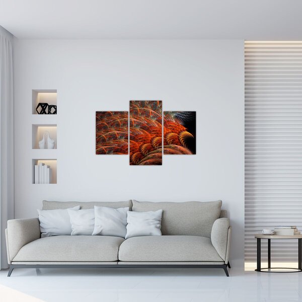Slika - Apstraktna imitacija perja (90x60 cm)