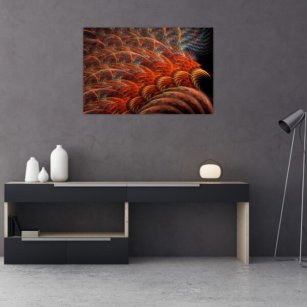 Slika - Apstraktna imitacija perja (90x60 cm)