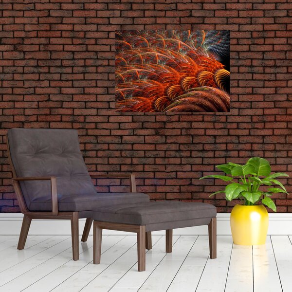 Slika - Apstraktna imitacija perja (70x50 cm)