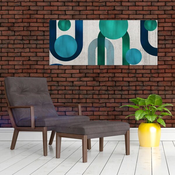 Slika - Linije i kružni oblici (120x50 cm)