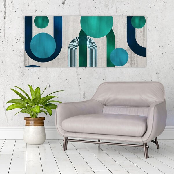 Slika - Linije i kružni oblici (120x50 cm)