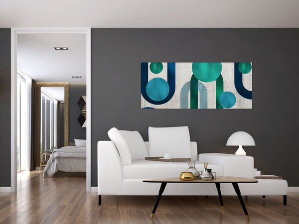 Slika - Linije i kružni oblici (120x50 cm)