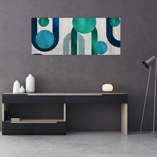 Slika - Linije i kružni oblici (120x50 cm)