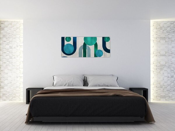 Slika - Linije i kružni oblici (120x50 cm)