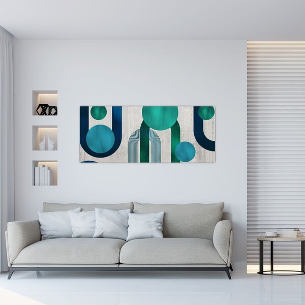 Slika - Linije i kružni oblici (120x50 cm)