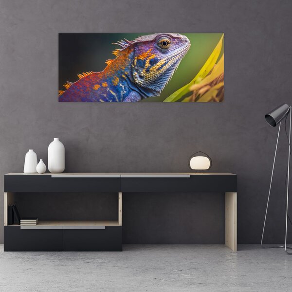 Slika - Obojena iguana (120x50 cm)
