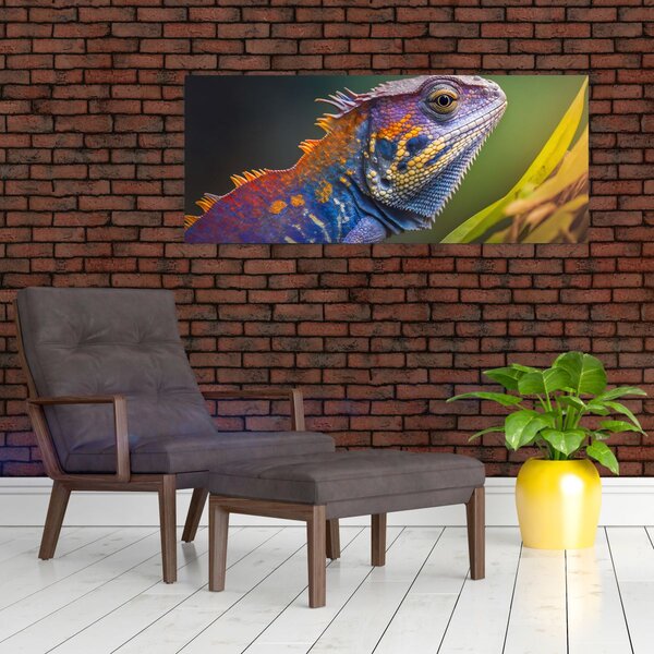 Slika - Obojena iguana (120x50 cm)