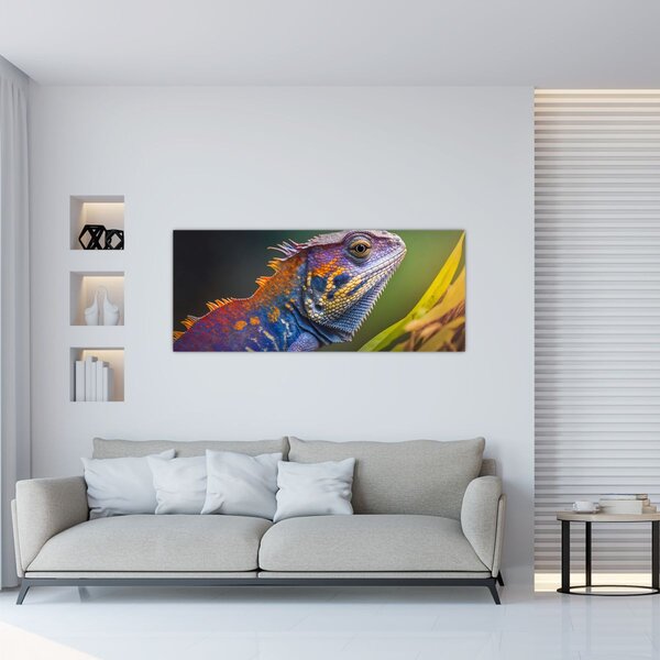 Slika - Obojena iguana (120x50 cm)