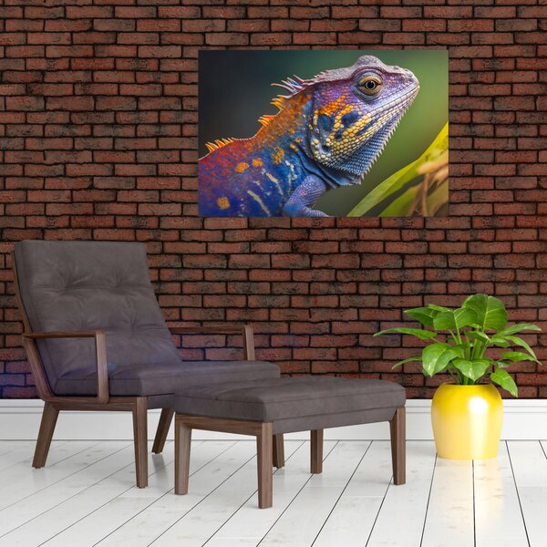 Slika - Obojena iguana (90x60 cm)