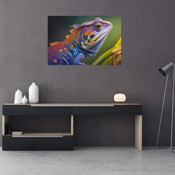 Slika - Obojena iguana (90x60 cm)