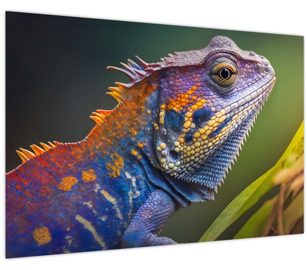 Slika - Obojena iguana (90x60 cm)