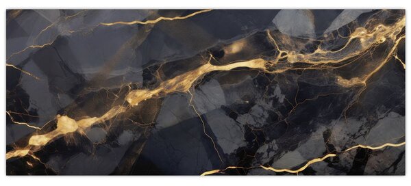 Slika - Crno - zlatni dekor (120x50 cm)
