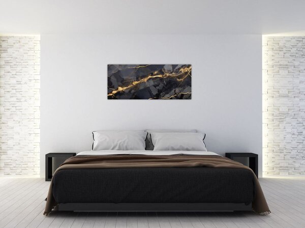 Slika - Crno - zlatni dekor (120x50 cm)
