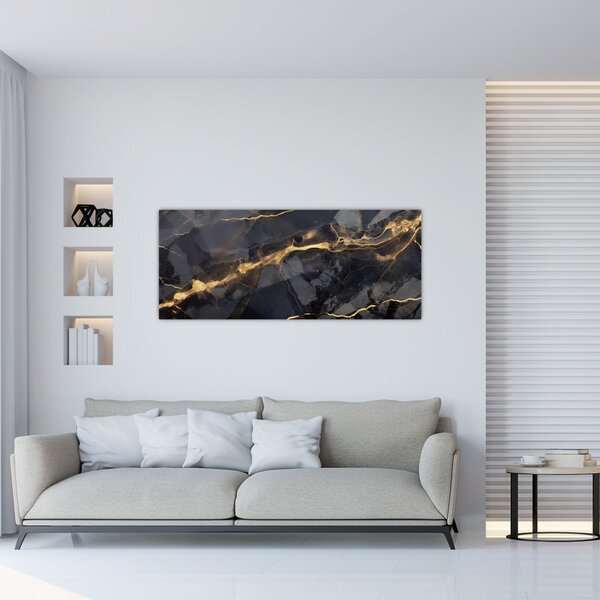 Slika - Crno - zlatni dekor (120x50 cm)