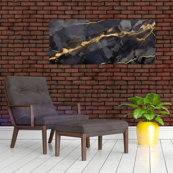 Slika - Crno - zlatni dekor (120x50 cm)