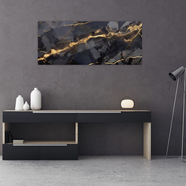 Slika - Crno - zlatni dekor (120x50 cm)