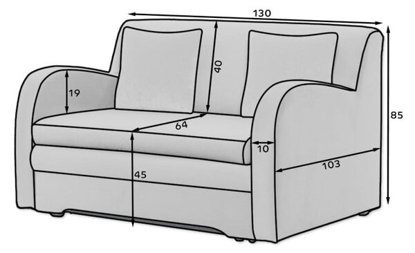 Bijela sklopiva/s prostorom za odlaganje sofa od bouclé tkanine 130 cm Ario – ELTAP