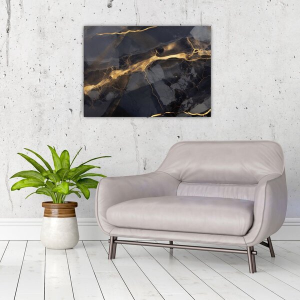 Slika - Crno - zlatni dekor (70x50 cm)