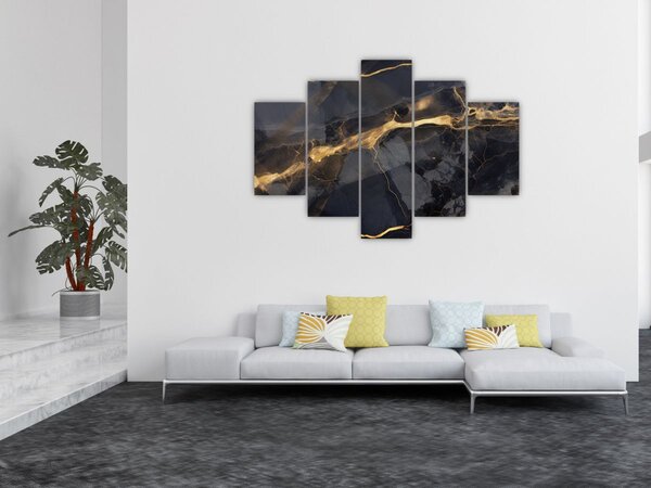 Slika - Crno - zlatni dekor (150x105 cm)