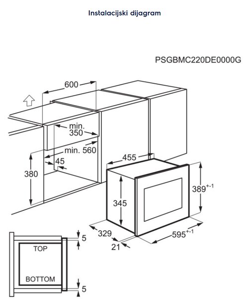 MIKROVALNA PEĆNICA ELECTROLUX LMS 2203EMX UGRADBENA
