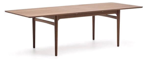 Proširiv blagovaonski stol s dodatnom pločom u dekoru oraha 100x200 cm Elan – Kave Home