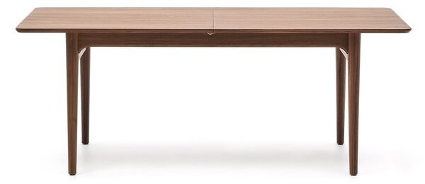 Proširiv blagovaonski stol s dodatnom pločom u dekoru oraha 100x200 cm Elan – Kave Home