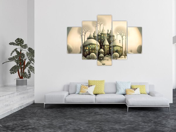 Slika - Kućice iz bajke (150x105 cm)